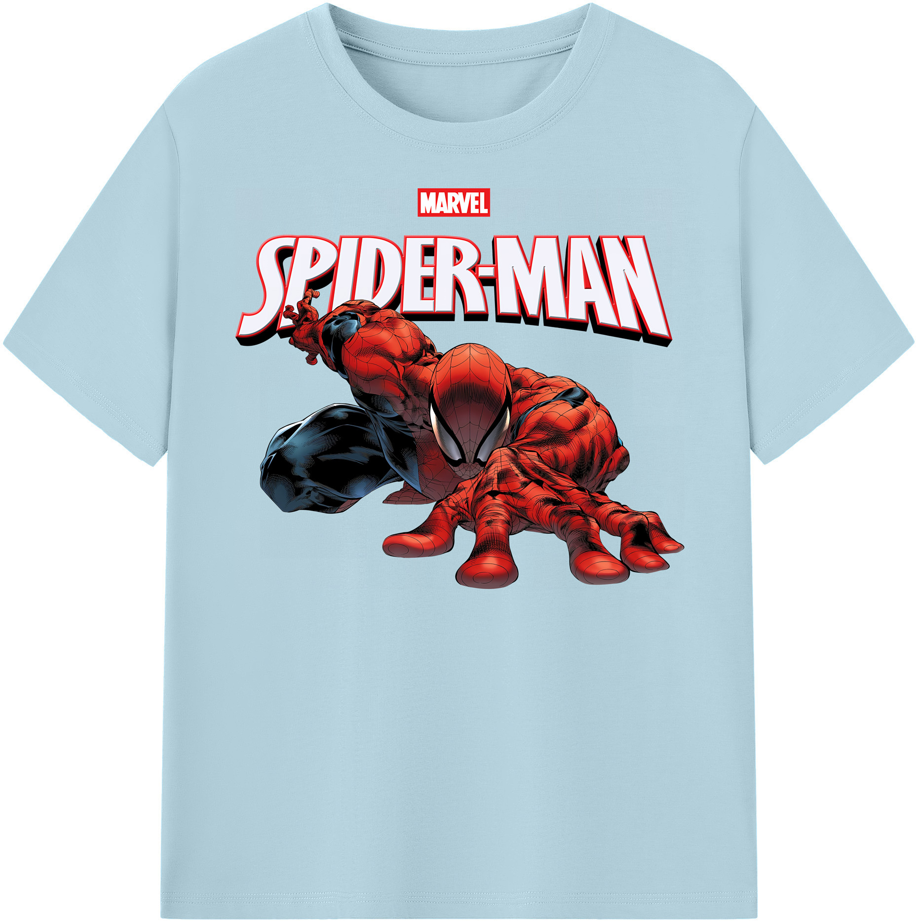 （画像用） Spider Man スパイダーマン 綿100％半袖Tシャツ（フロントプリント）